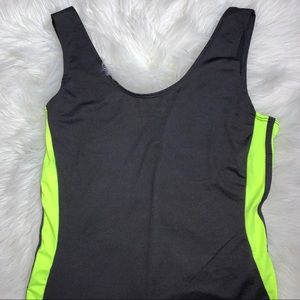 Neon green/ black romper 💚